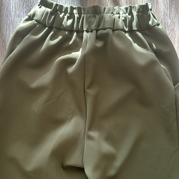 Express Olive Green High Waisted Trousers, Size Extra Small - Picture 3 of 5